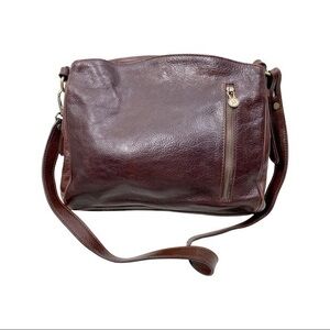 Vintage Firenze crossbody brown leather bag Color brown